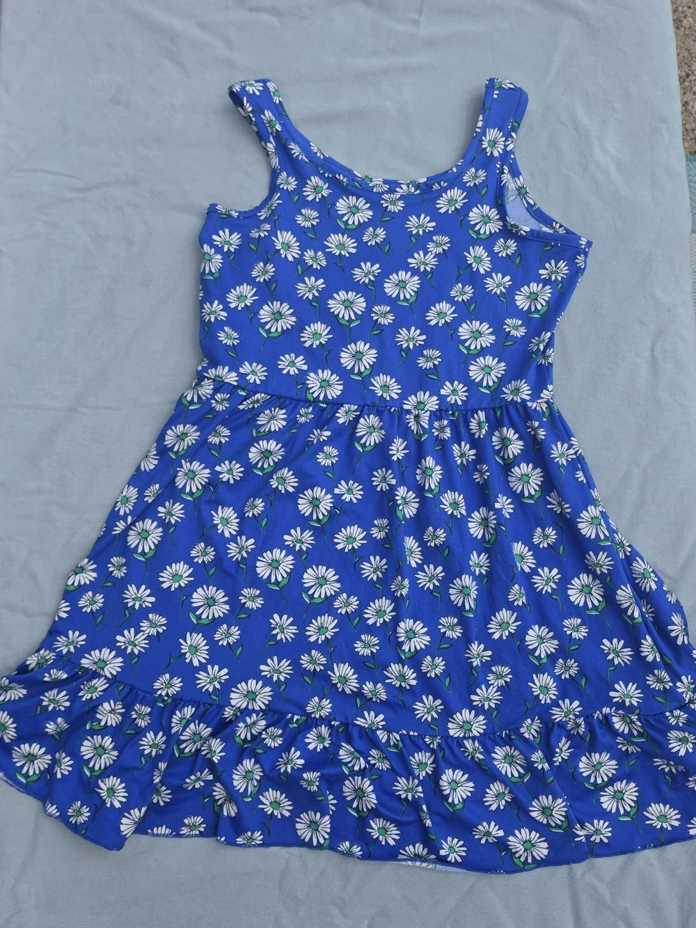 Zunie Royal Blue Daisy Print Girls' Dress